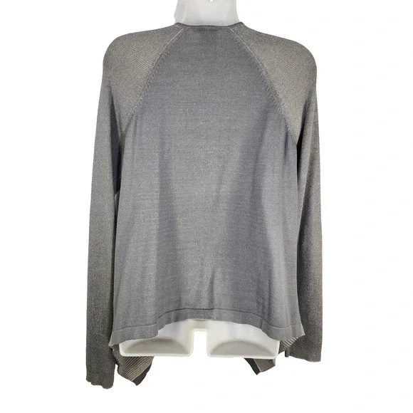 Cabi Cardigan Sweater Womens Size Medium Open Front Waterfall Pocket Sage 5132 - Picture 2 of 9